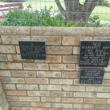 CARTER Betty Rose 1922-1999 :: REID Margaret Ann nee AULD 1966-1999 :: AULD Alexander 1934-2011