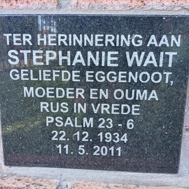WAIT Stephanie 1934-2011