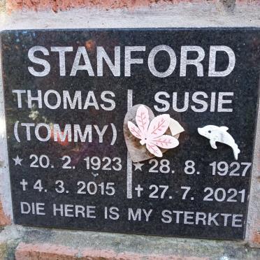 STANFORD Thomas 1923-2015 &amp; Susie 1927-2021