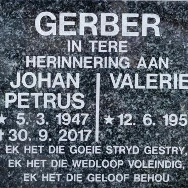 GERBER Johan Petrus 1947-2017 &amp; 1954-