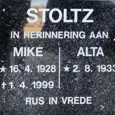 STOLTZ Mike 1928-1999 &amp; Alta 1933-
