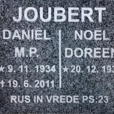 JOUBERT Daniel M.P. 1934-2011 &amp; Noel Doreen 1937-