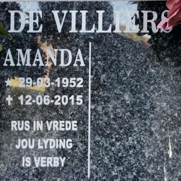 VILLIERS Amanda, de 1952-2015