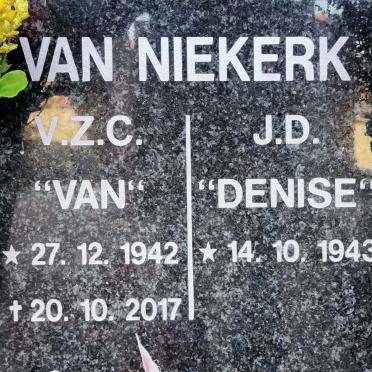 NIEKERK V.Z.C., van 1942-2017 &amp; J.D. 1943-