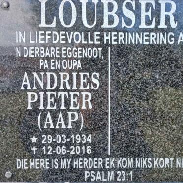 LOUBSER Andries Pieter 1934-2016