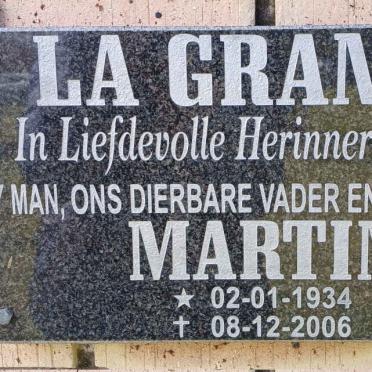 GRANGE Martin, la 1934-2006