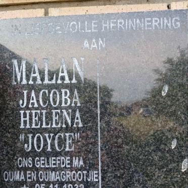 MALAN Jacoba Helena 1932-2017