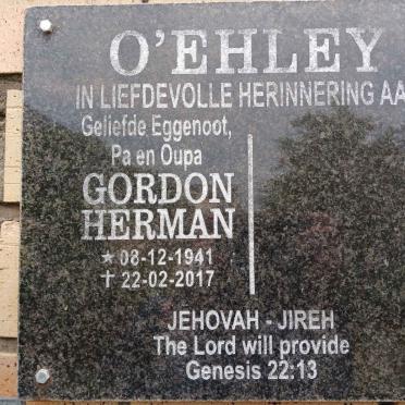 O'EHLEY Gordon Herman 1941-2017