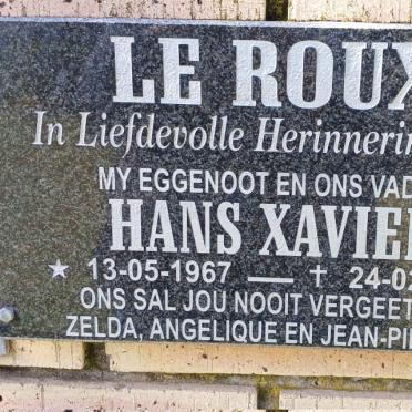 ROUX Hans Xavier, le 1967-2007