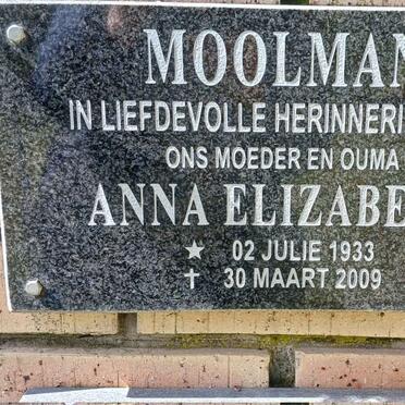 MOOLMAN Anna Elizabeth 1933-2009