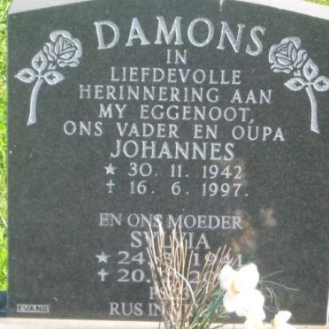 DAMONS Johannes 1942-1997 &amp;  Sylvia 1941- 200?