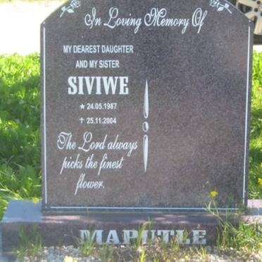 MAPUTLE Siviwe 1987-2004