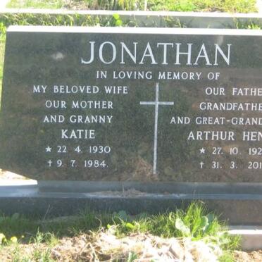 JONATHAN Arthur Henry 1926-2011 &amp; Katie 1930-1984