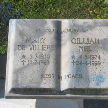 VILLIERS Mary, de 1910-1993 :: NEL Gillian 1974-1999