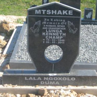 MTSHAKE Lunga Kenneth Champ 1946-2011