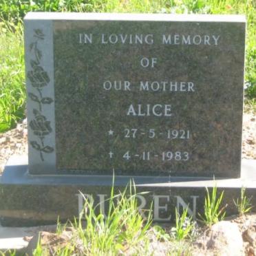 PUREN Alice 1921-1983