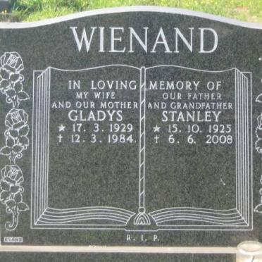 WIENAND Stanley 1925-2008 &amp; Gladys 1929-1984