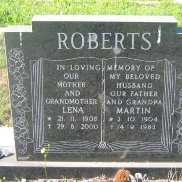 ROBERTS Martin 1904-1983 &amp; Lena 1908-2000 