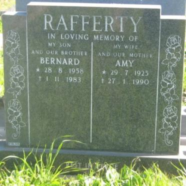RAFFERTY Bernard 1958-1983 :: RAFFERTY Amy 1925-1990