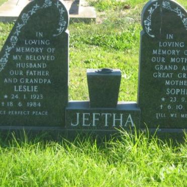 JEFTHA Leslie 1923-1984 &amp; Sophie 1923-2000