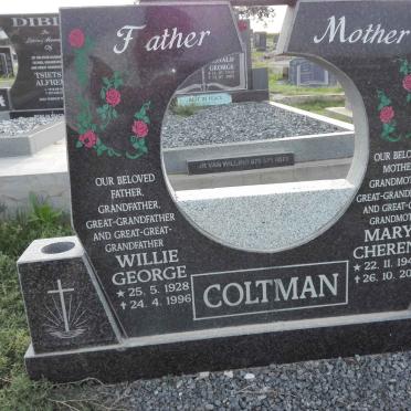 COLTMAN Willie George 1928-1996 &amp; Mary Cherena 1948-2012