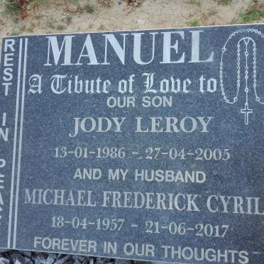 MANUEL Michael Frederick Cyril 1957-2017 :: MANUEL Jody Leroy 1986-2005