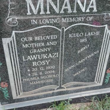 MNANA Lawukazi Rosy 1930-2004