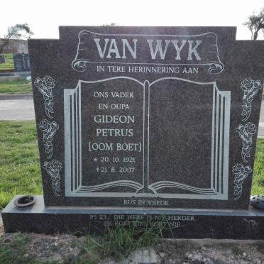 WYK Gideon Petrus, van 1921-2007
