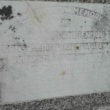 BEZUIDENHOUT J.R. 1931-1958
