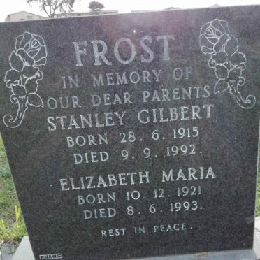 FROST Stanley Gilbert 1915-1992 &amp; Elizabeth Maria 1921-1993