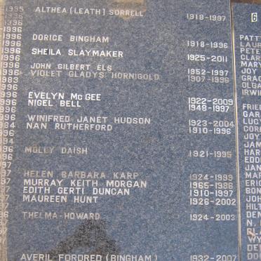 06. Memorial Plaque with list of names