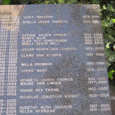 01. Memorial Plaque with list of names