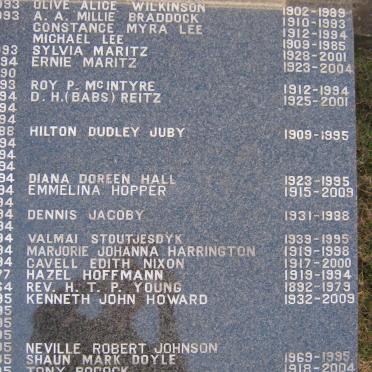 08. Memorial Plaque with list of names