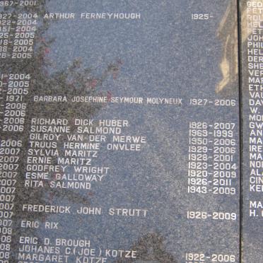 13. Memorial Plaque with list of names