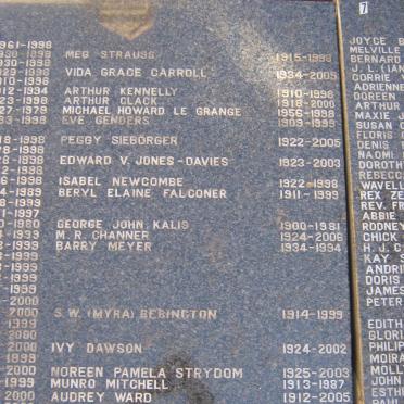 03. Memorial Plaque with list of names