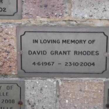 RHODES David Grant 1967-2004