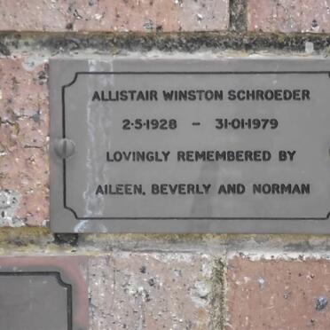 SCHROEDER Allistair Winston 1928-1979