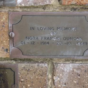 DUNCAN Nora Francis 1914-1999