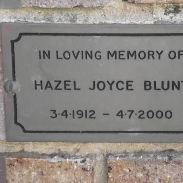 BLUNT Hazel Joyce 1912-2000