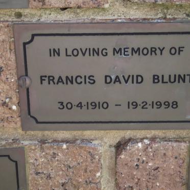 BLUNT Francis David 1910-1998