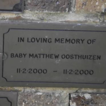 OOSTHUIZEN Baby Matthew 2000-2000