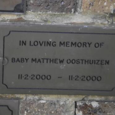 OOSTHUIZEN Baby Matthew 2000-2000