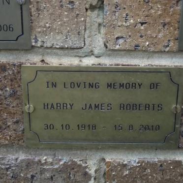ROBERTS Harry James 1918-2010