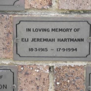HARTMAN Eli Jeremiah 1915-1994
