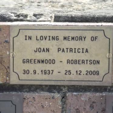 ROBERTSON Joan Patricia, Greenwood 1937-2009