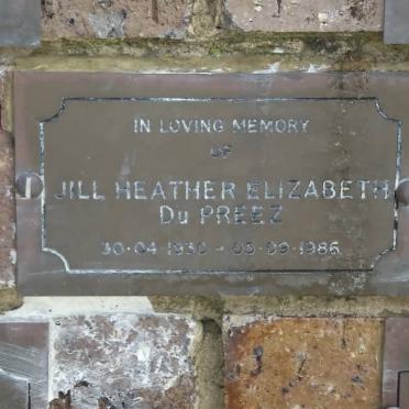 PREEZ Jill Heather Elizabeth, du 1930-1986
