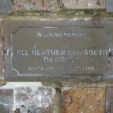 PREEZ Jill Heather Elizabeth, du 1930-1986