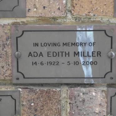 MILLER Ada Edith 1922-2000