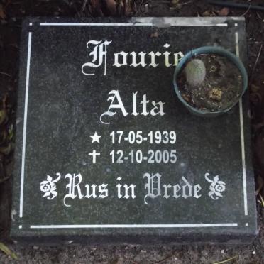 FOURIE Alta 1939-2005