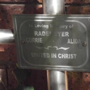 RADEMEYER Corrie &amp; Alida